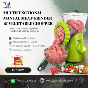 Multifunctional Manual Meat Grinder & Vegetable Chopper Durable & Easy to Use