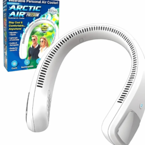 Wearable Neck Fan Arctic Air Freedom 3 Speed USB Rechargeable Cooler & Air Purifier Hands Free Personal Fan for Indoor & Outdoor Use