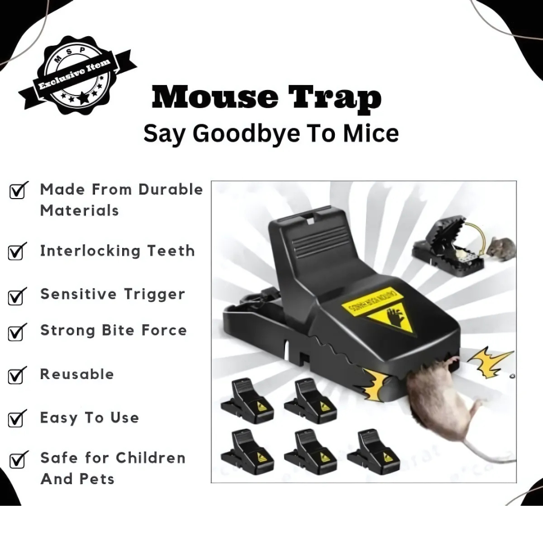 Heavy Duty Reusable Plastic Mouse Trap β Safe, Quick & Humane Rat Catcher | Indoor & Outdoor Use - Image 3