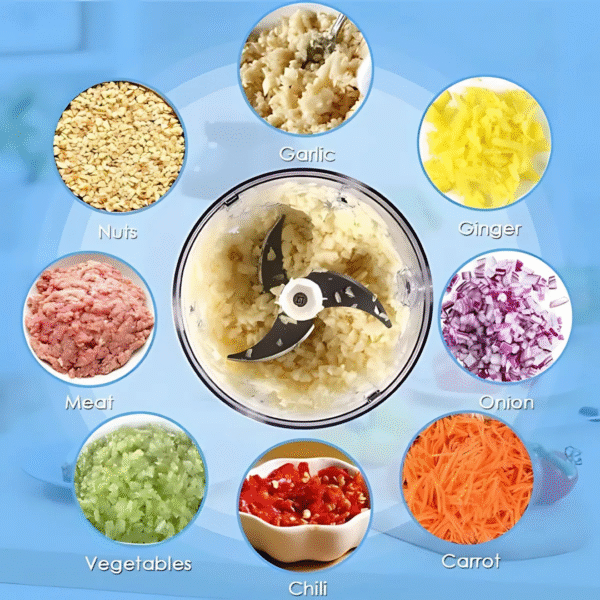 Multi-Function Hand Crank Food Processor  3-in-1 Manual Slicer, Chopper & Grater - Image 3