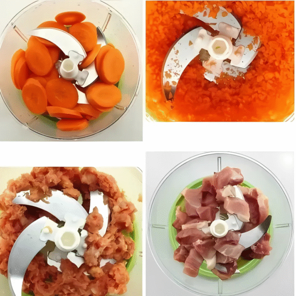 Multi-Function Hand Crank Food Processor  3-in-1 Manual Slicer, Chopper & Grater - Image 4