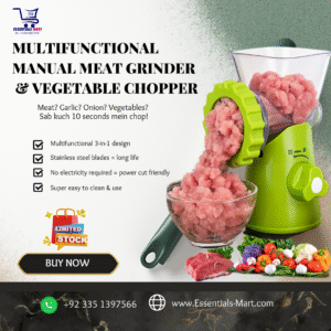 Multifunctional Manual Meat Grinder & Vegetable Chopper Durable & Easy to Use