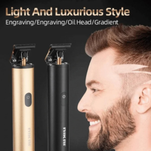 Nikai Professional Hair Trimmer NK-2598 ✂️ | Rechargeable Men's Grooming Machine | Metal Body | Golden Color | Original