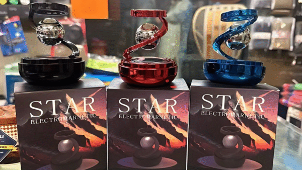 Star Solar Levitating Ball 🌟 | Dashboard Air Freshener for Car | Solar Powered | Aesthetic Car Decor (Random Color) - Image 2