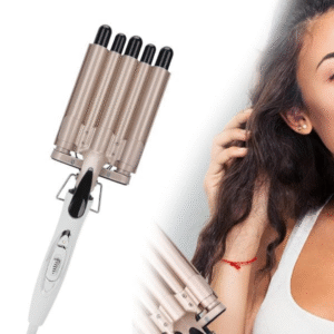 5-Barrel Hair Crimper & Curling Iron Wand – 14-Level Adjustable Temperature, LCD Display, Ergonomic Handle