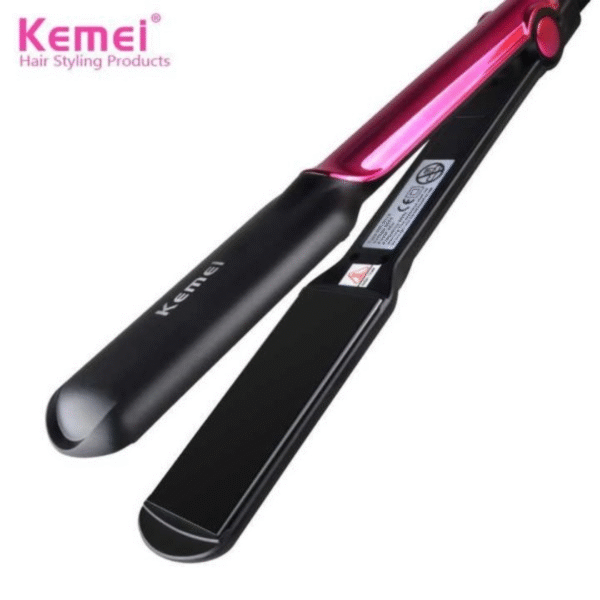 Kemei KM-2113 Tourmaline Ceramic Hair Straightener – Fast Heating Flat Iron for Smooth & Silky Hair - Image 4