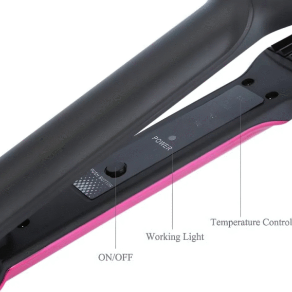 Kemei KM-2113 Tourmaline Ceramic Hair Straightener – Fast Heating Flat Iron for Smooth & Silky Hair - Image 2