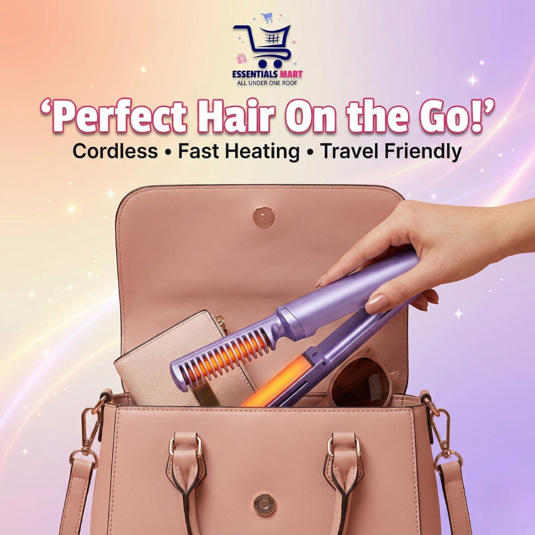Style Anytime, Anywhere — With the Travel Comb Cordless Hair Straightener - Image 2
