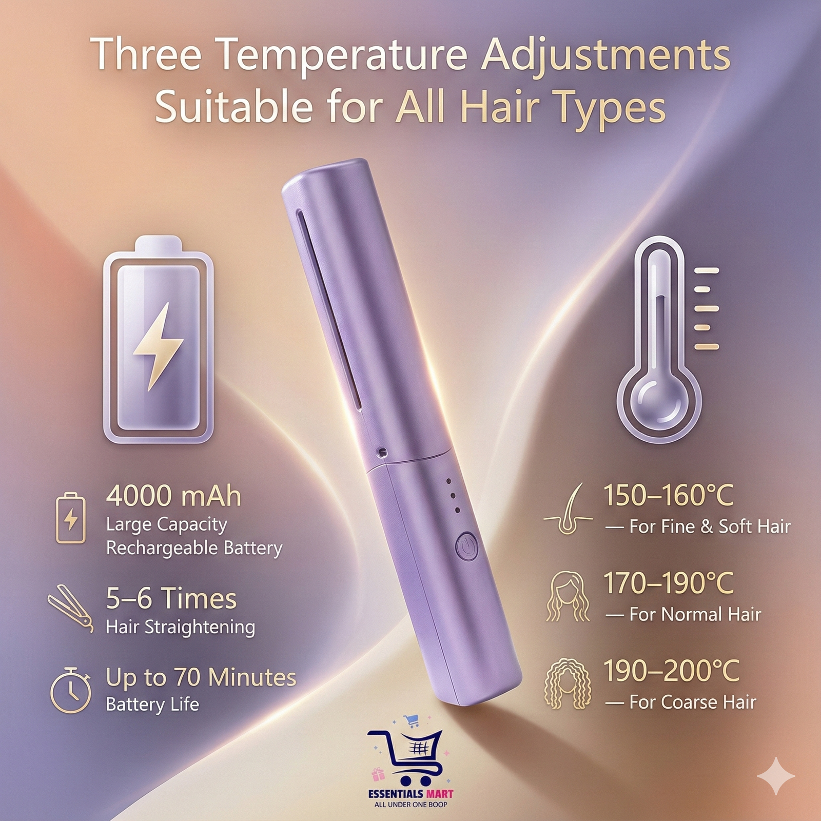 Style Anytime, Anywhere — With the Travel Comb Cordless Hair Straightener - Image 3