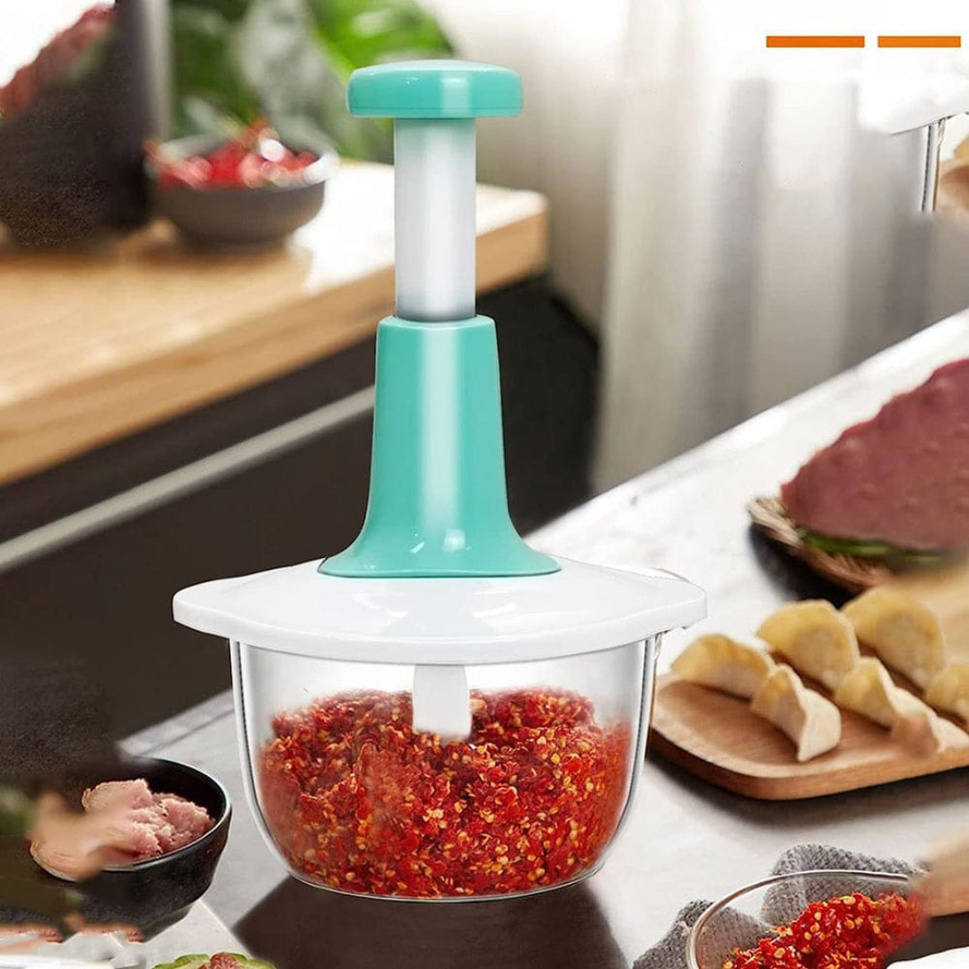 Manual Hand Push Chopper | In 1.5L and 2L, Multi-Functional Vegetable & Meat Grinder, Grater, Dicer - Image 4