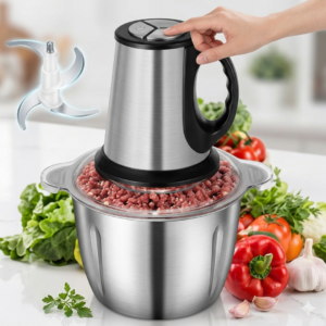 Multifunctional Food Grinder – 3L Stainless Steel Electric Meat & Vegetable Chopper