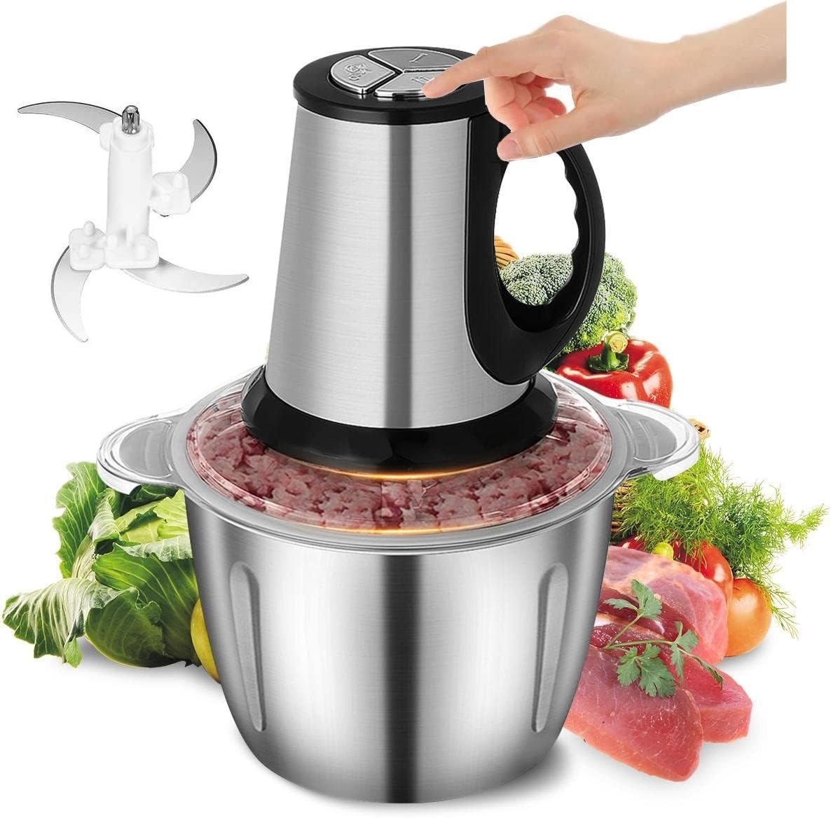 Multifunctional Food Grinder – 3L Stainless Steel Electric Meat & Vegetable Chopper - Image 5