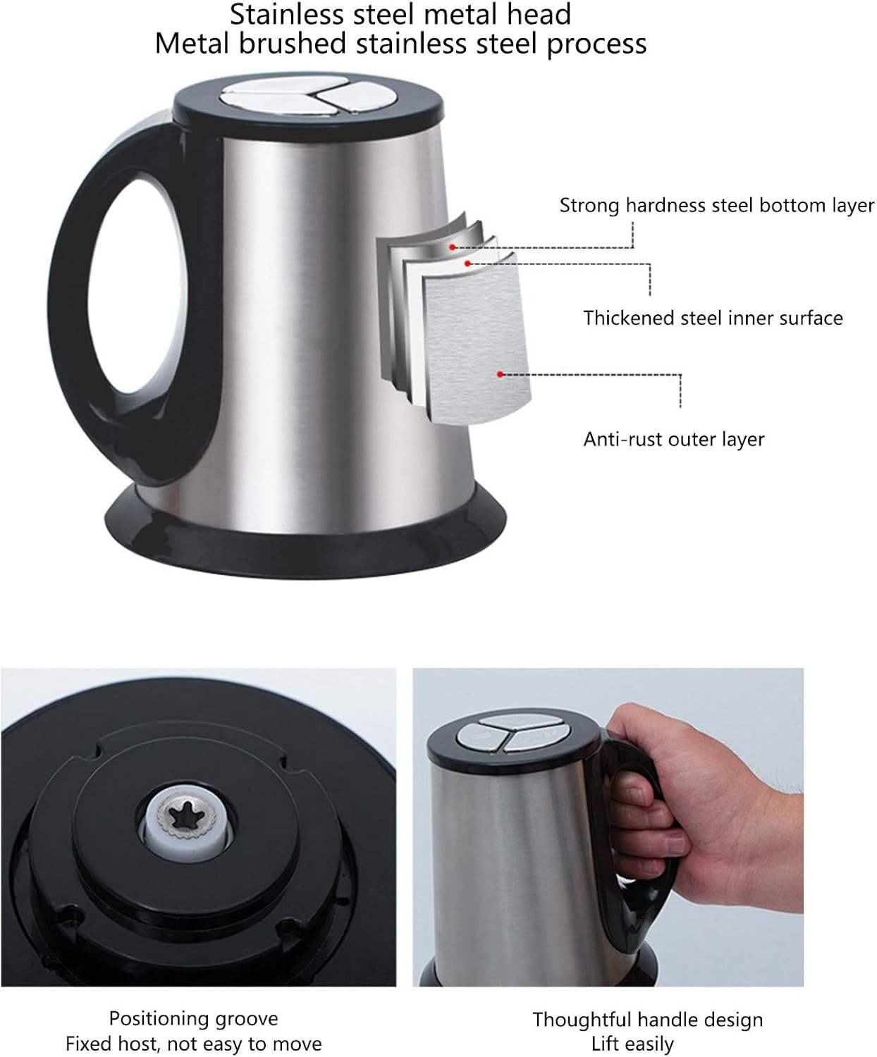 Multifunctional Food Grinder – 3L Stainless Steel Electric Meat & Vegetable Chopper - Image 3